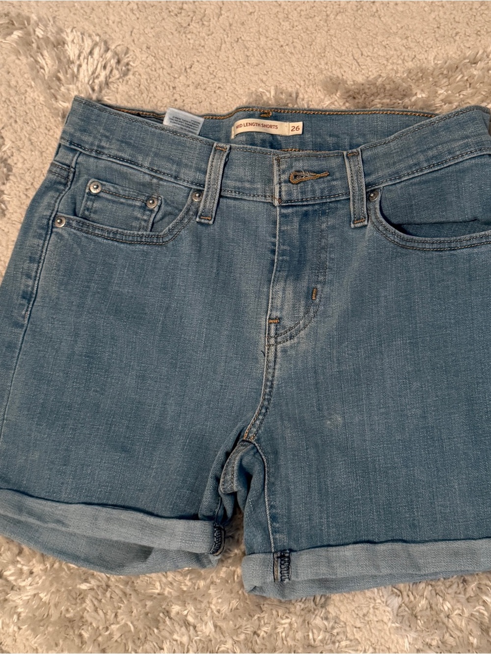 Levi's Light Blue Denim Shorts